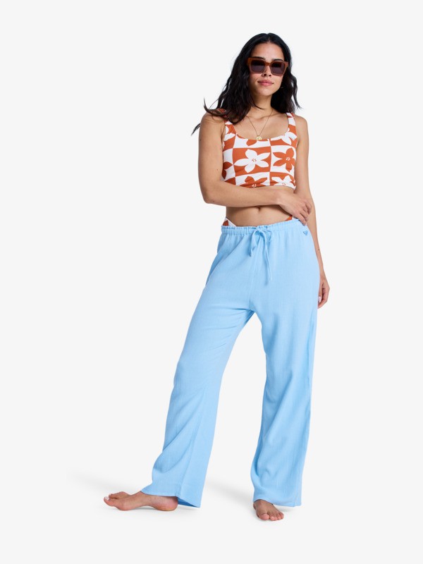 Nazare Surf Spot Pantalon léger Bleu Femme