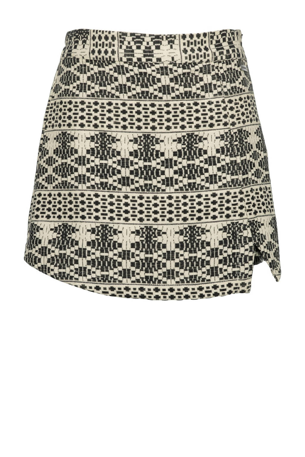 Vingino skort Randra met all over print beige/zwart