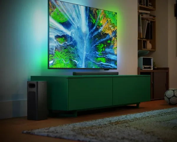 Philips TAB6309 - Lydbarsystem - til TV - 2.1-kanal - trådløs - Bluetooth - 160 Watt (Total) - mørkegrå