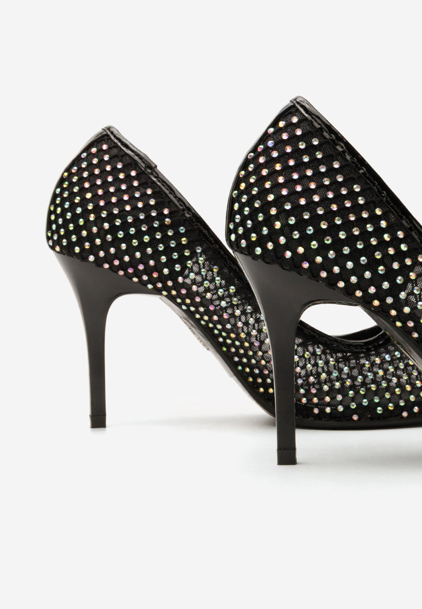 Chaussures à talon fin noirs Enedina