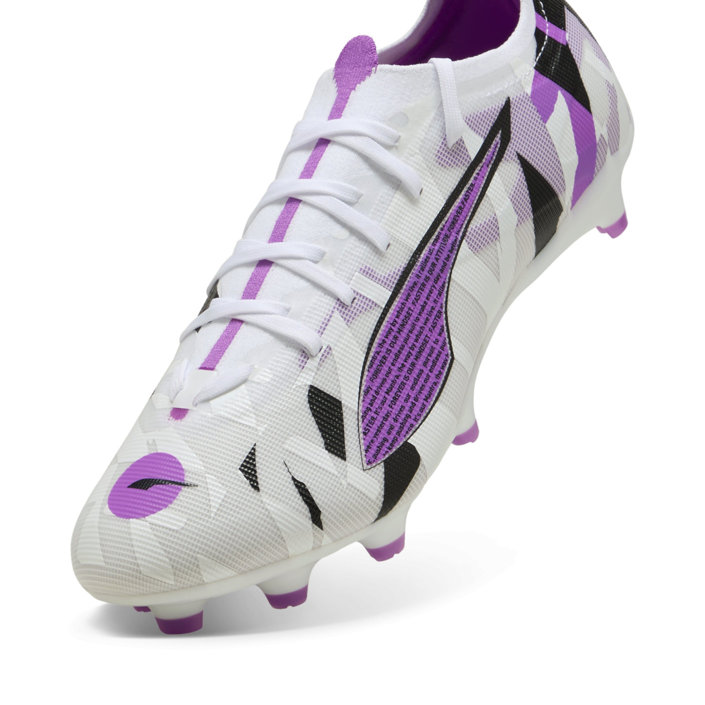 PUMA Ultra 5 Match Forever Gras / Kunstgras Voetbalschoenen (MG) Wit Paars Zwart