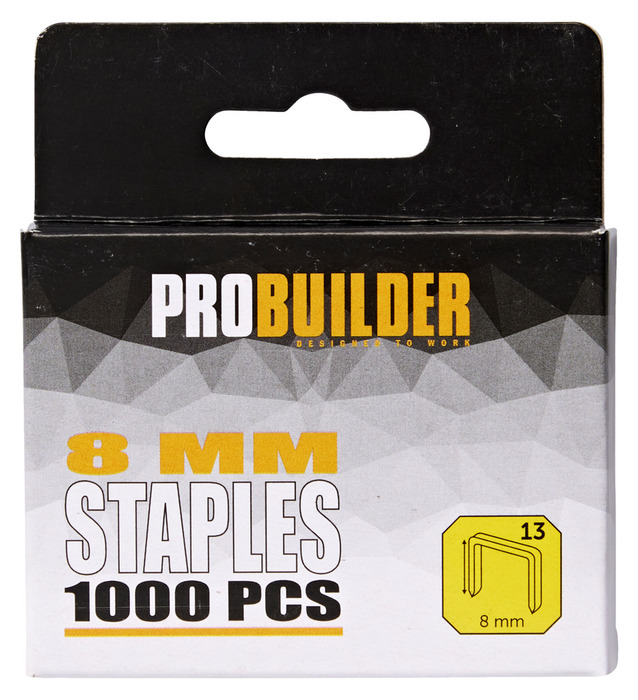 Hæfteklammer 8 mm nr. 13 1000 stk. - Probuilder