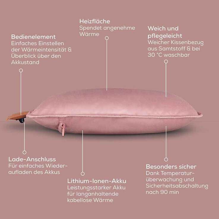 Beurer HK77 Heaty Akku-Heizkissen blush-rose, 1 St