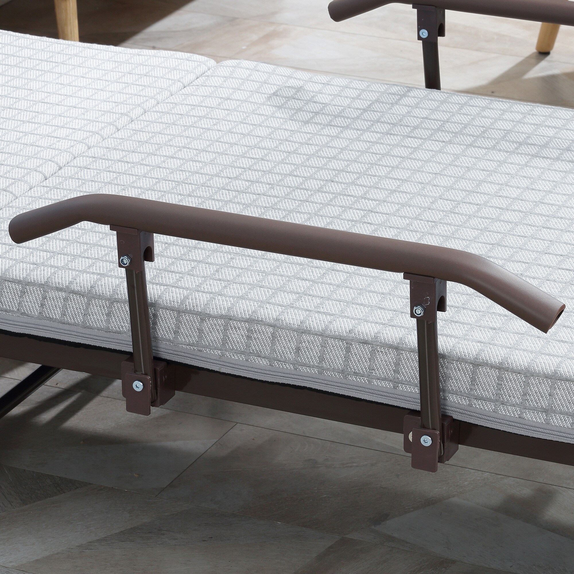 HOMCOM Klappbett mit Rollen grau 190L x 76B x 33H cm