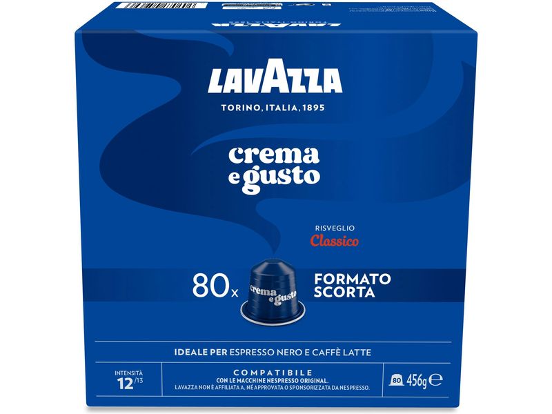 Lavazza Kaffeekapseln Crema e Gusto Classico 80 Stück Kaffeekapseln für Nespresso Maschinen