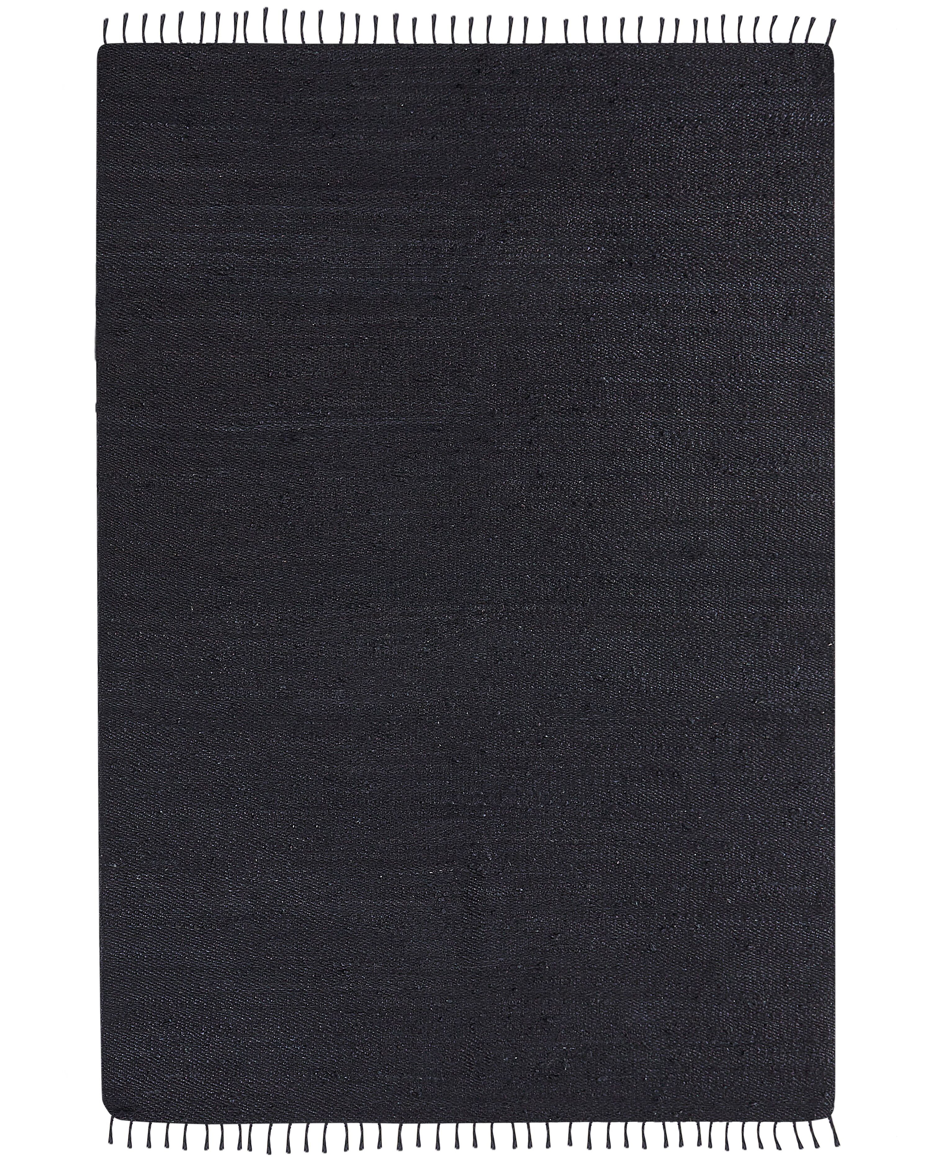 Vloerkleed SINANKOY Zwart 160 x 230 cm Jute