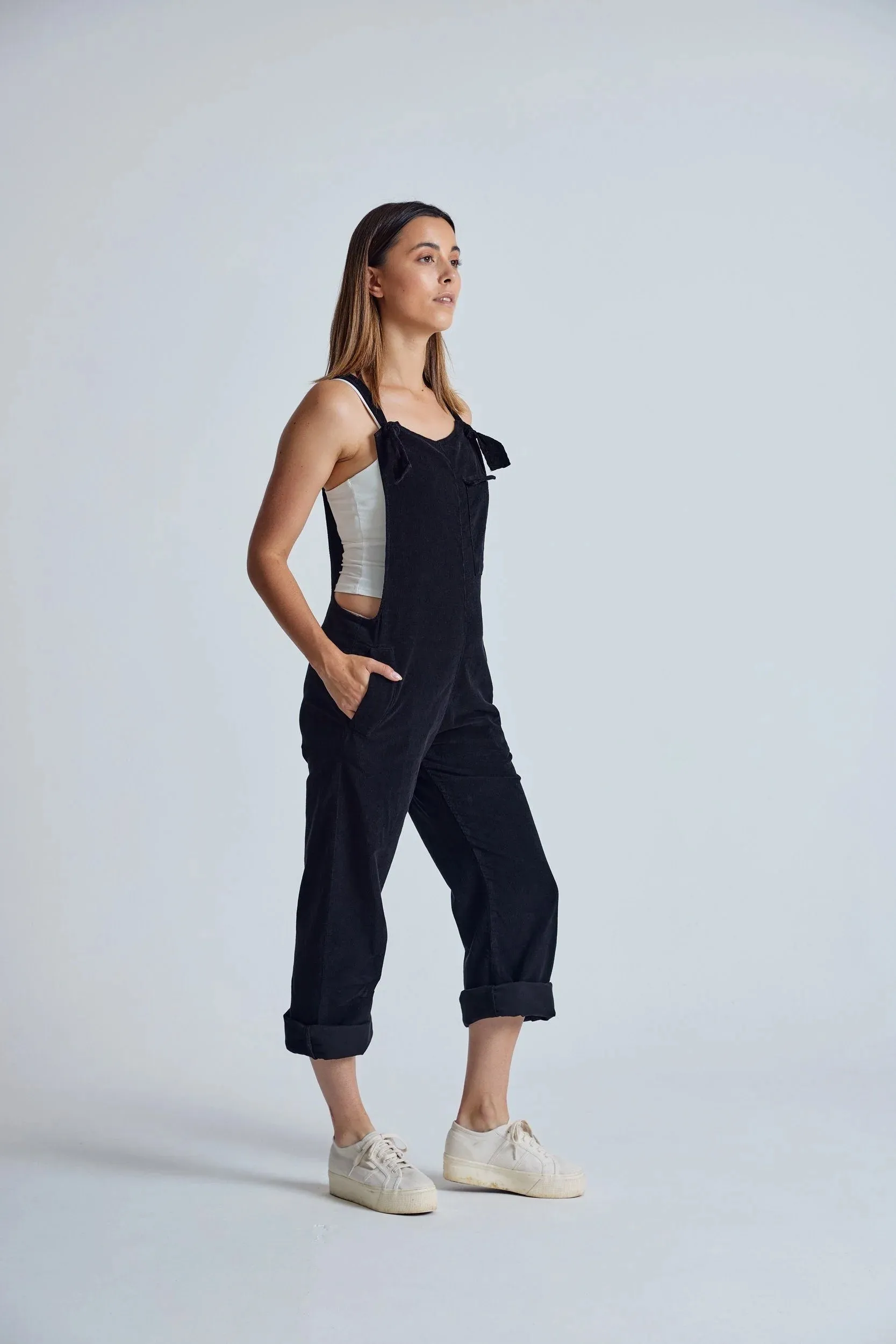 Salopette Mary-lou en coton biologique GOTS by Flax & Loom komodo