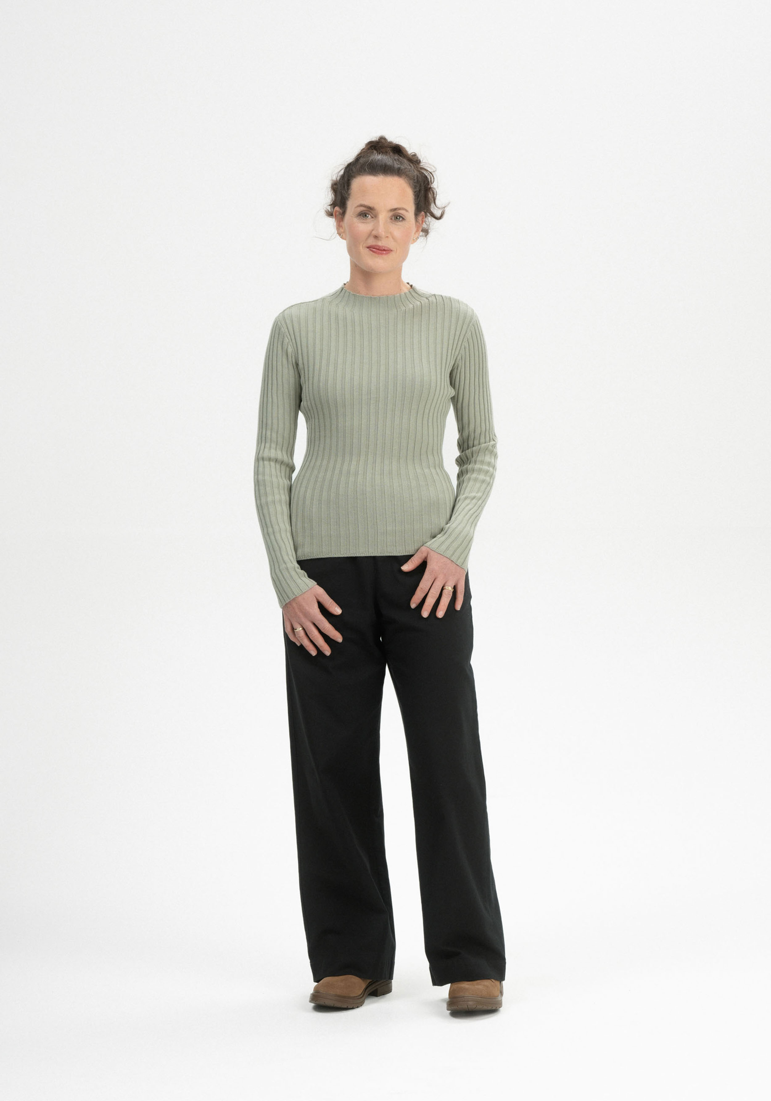 Mela Strickpullover Namari Knit Green Clay