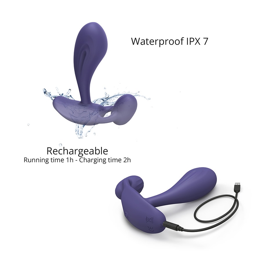 Vibromasseur télécommandé - Wiity - Violet - 10 modes