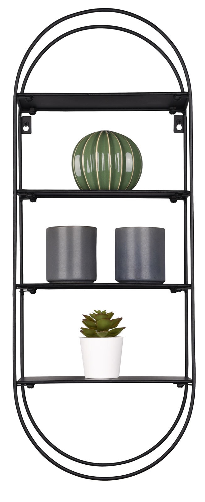 Wandregal Nala 24x64x12 cm Metall schwarz