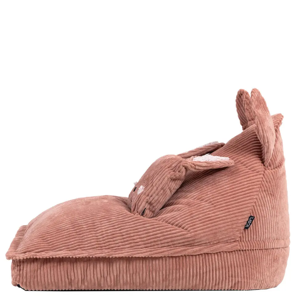 icon - Kinderzitzak Stoel Konijn - Ribfluweel - Roze