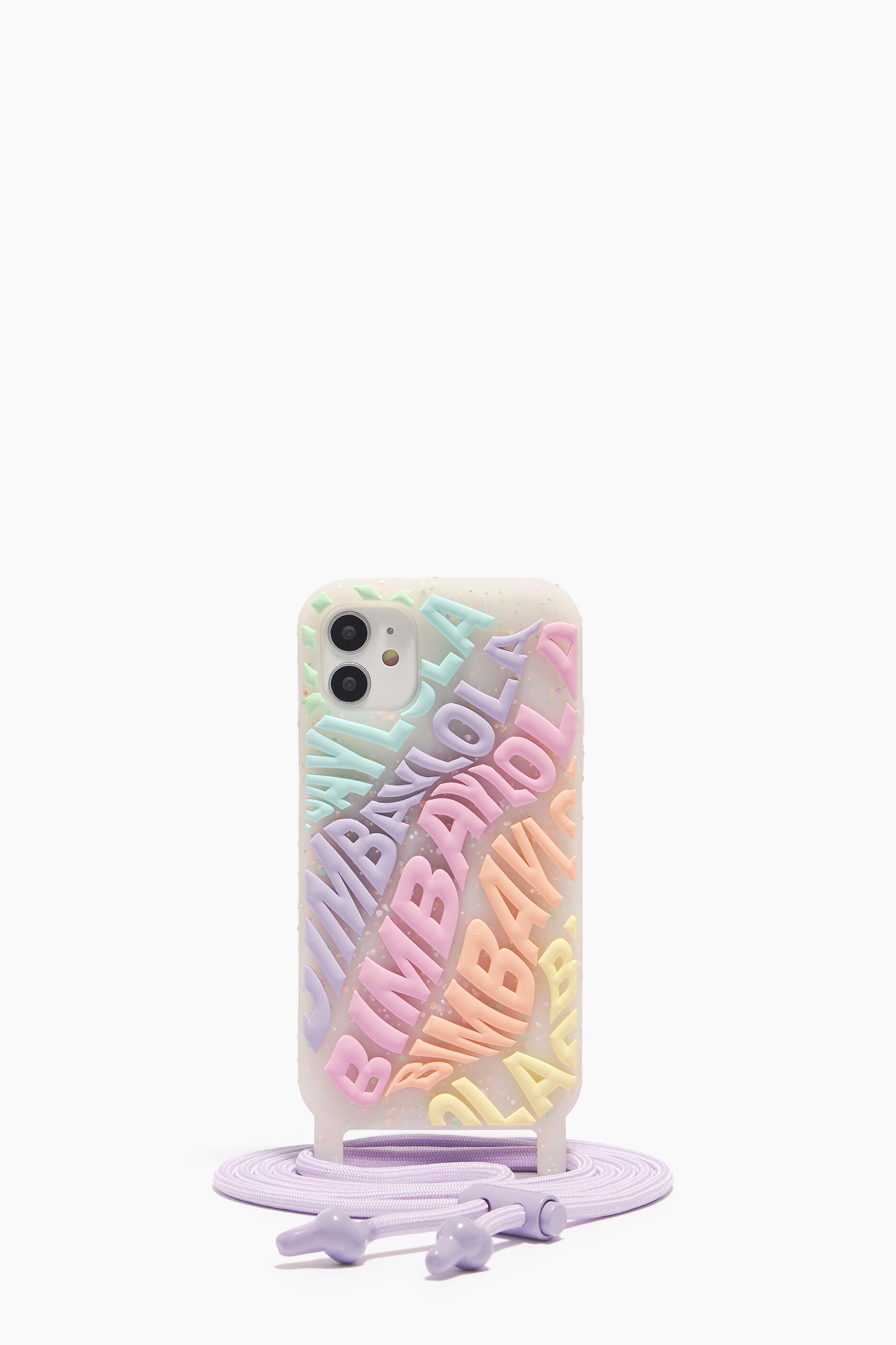 Capa transparente para iPhone 11 com logotipo multicolorido