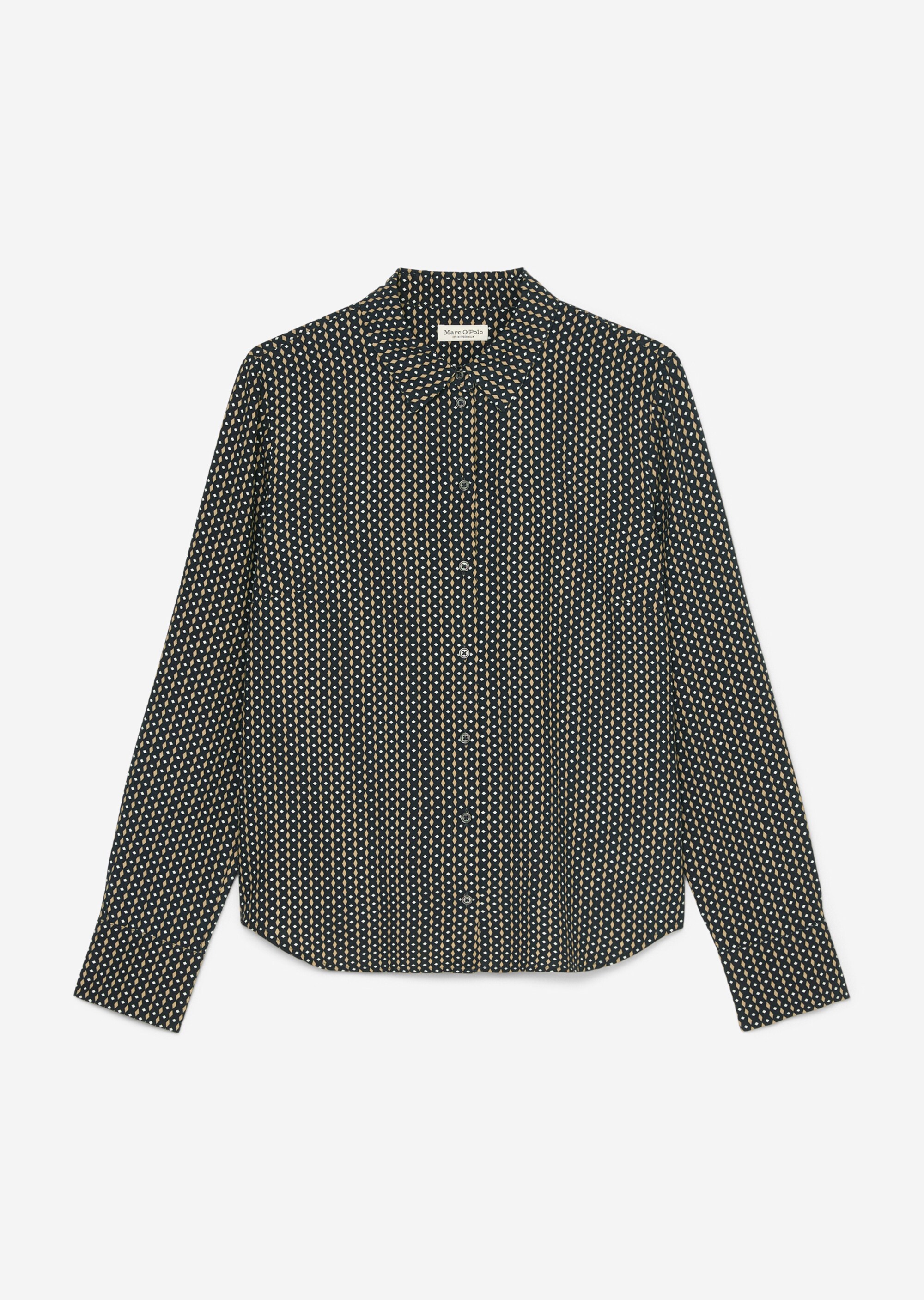 Allover-Print-Bluse regularaus fließender Viskose
