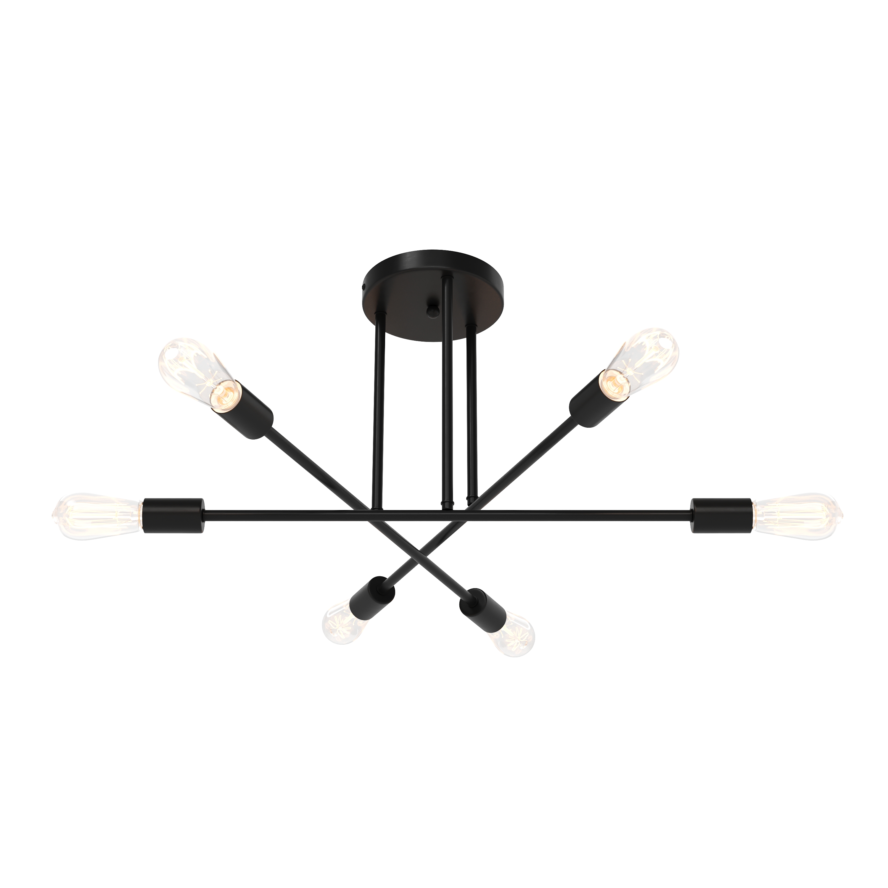 Deckenlampe PERSY 6 Lampen schwarz