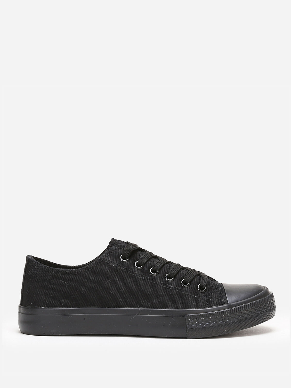 Tennis basses en toile- Noir