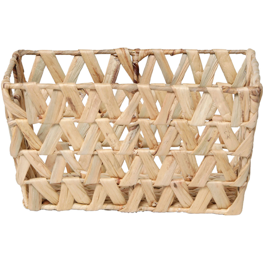 Panier de rangement évasé jacinthe tressée 32x17x23cm