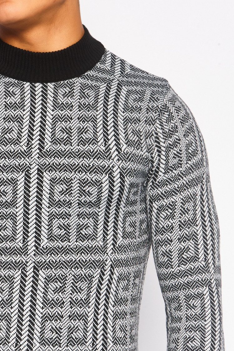 Pull en maille à motif