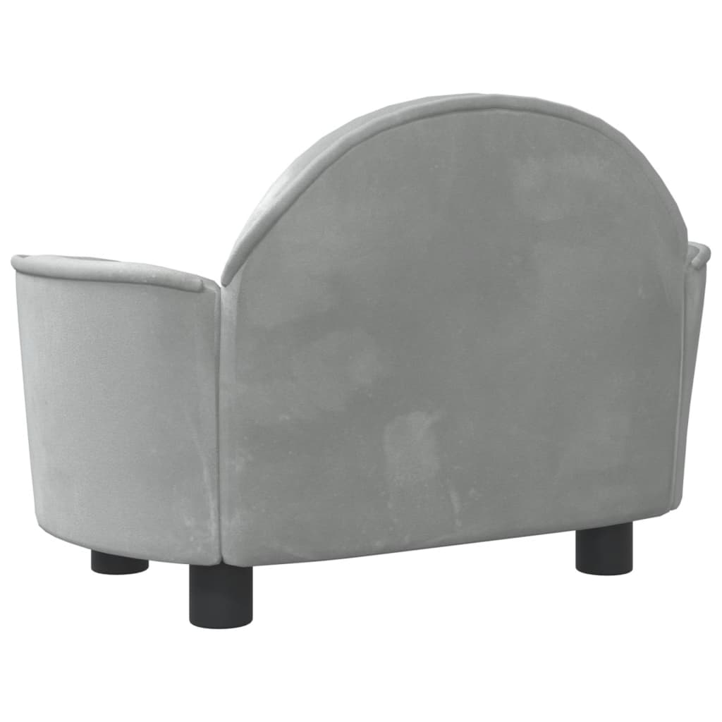 Cama para cães vidaXL em veludo cinza claro, 66x40x45 cm