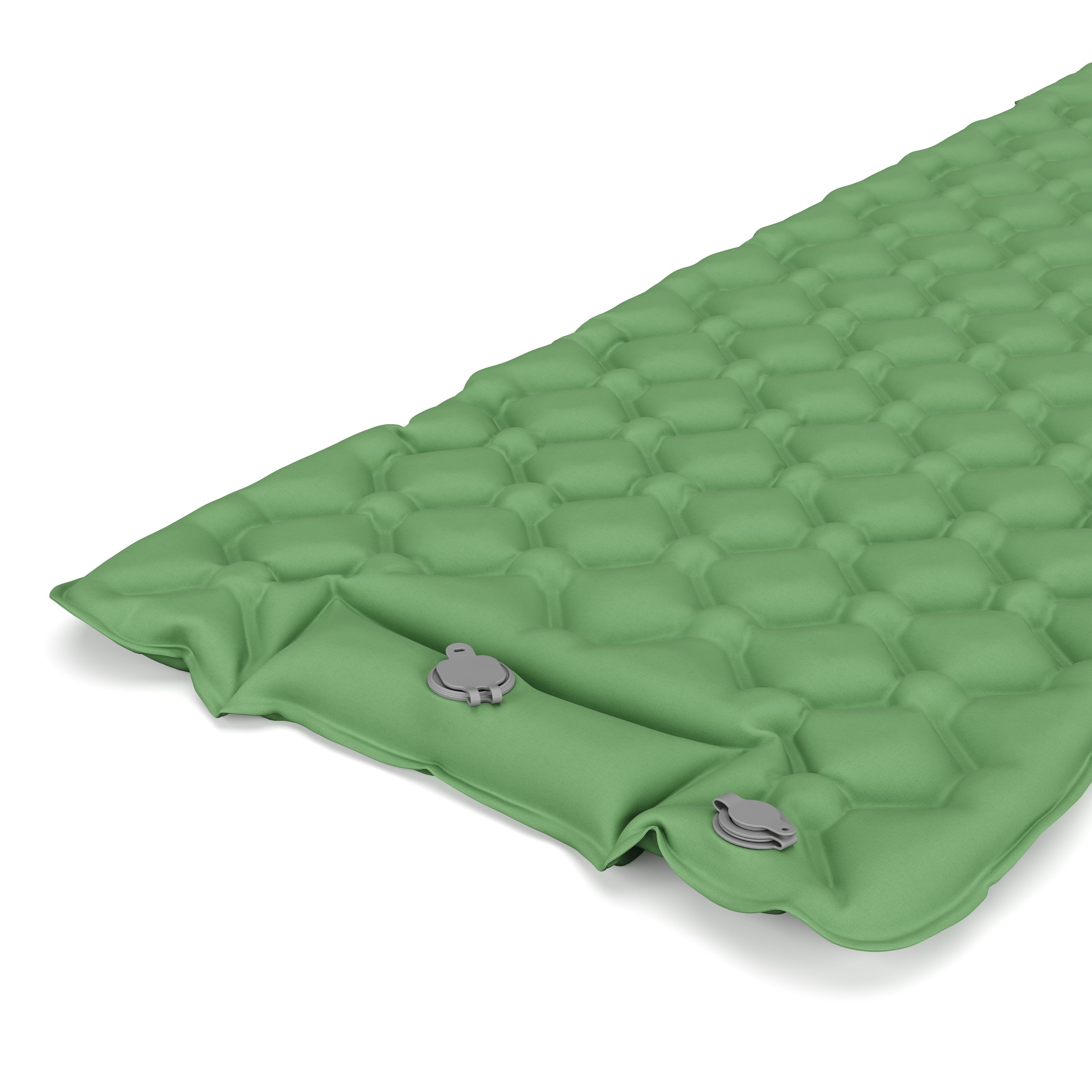 Campingmatte mit Kissen 195 x 60 x 5 cm grün