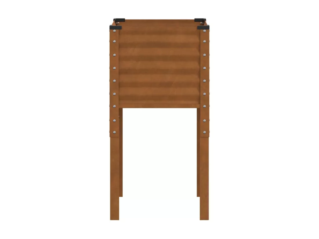 Jardinière bac lit surélevé marron 45 x 45 x 88 cm 02_0037618