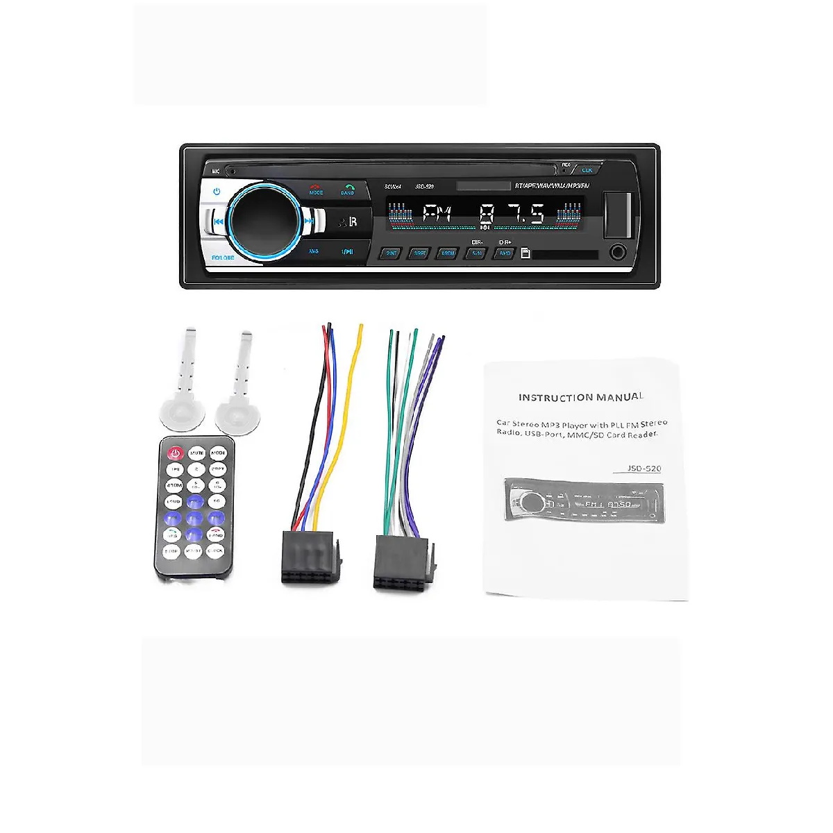 Universal Autoradio Bluetooth Noir