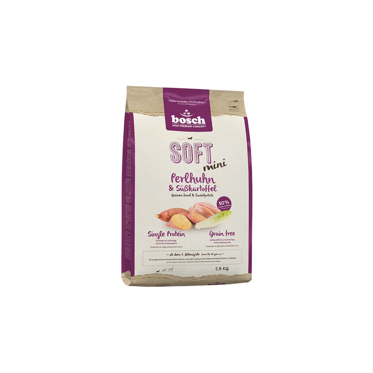 bosch Soft Mini Perlhuhn & Süßkartoffel 2,5 kg