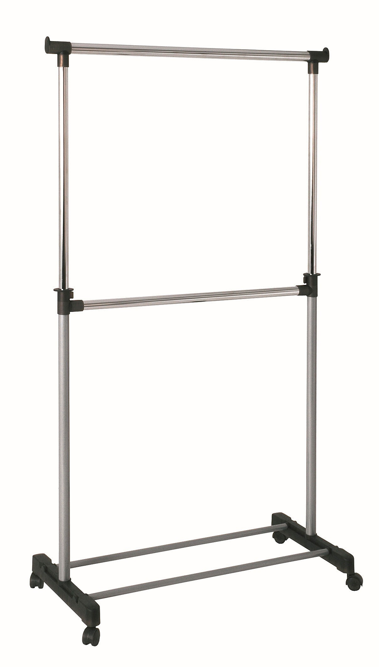 Rollgarderobe 90 x 120(210) cm chromfarbig/grau