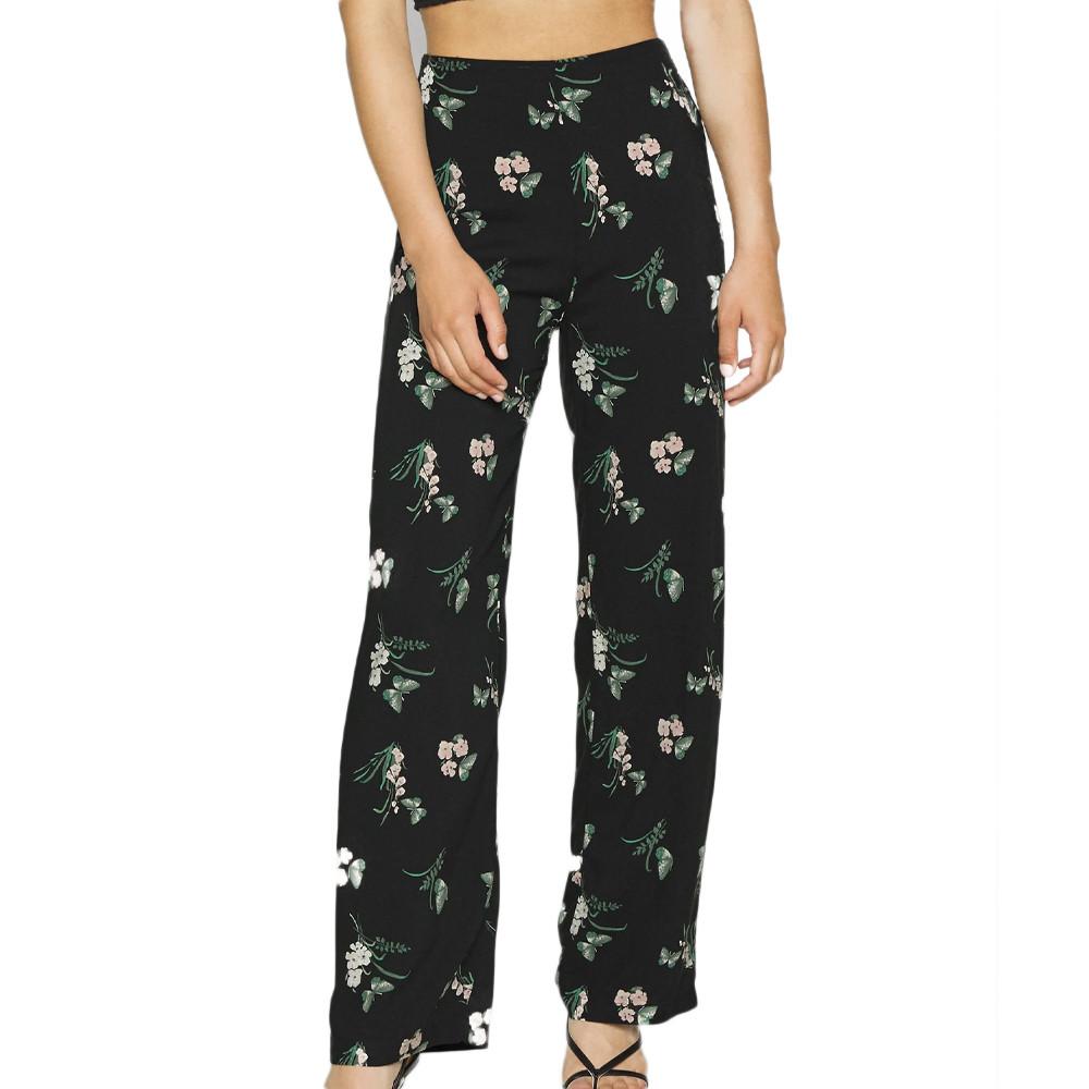 Vero Moda Pantalon Noir à Motifs Femme Vero Moda Curve Easy Hw Wide