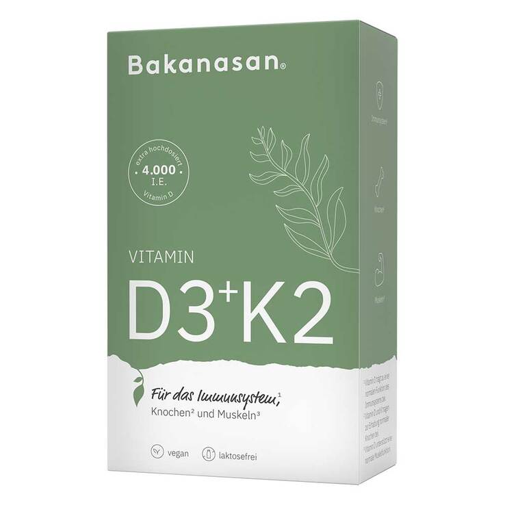 Bakanasan Vitamin D3 + K2 Kapseln, 60 St