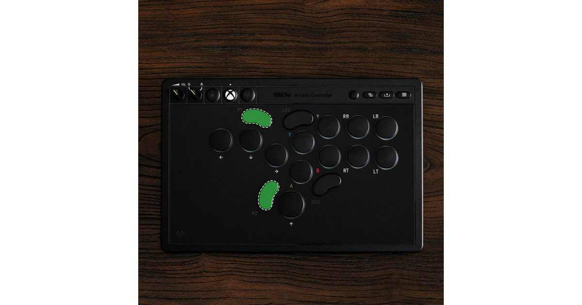 8BitDoArcade Controller for Xbox  (Zwart, 2.4 GHz / USB, Xbox Series X|S, Xbox One, Pc)