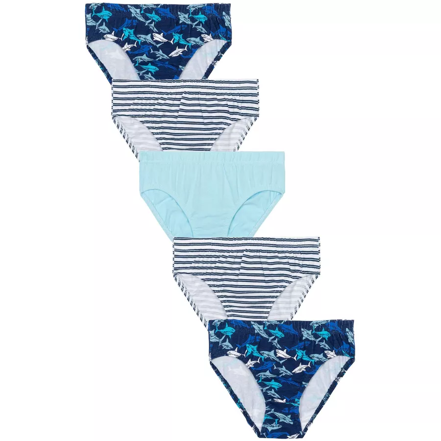 MINOTI 5er-Pack Slips BlauWeißSchwarz