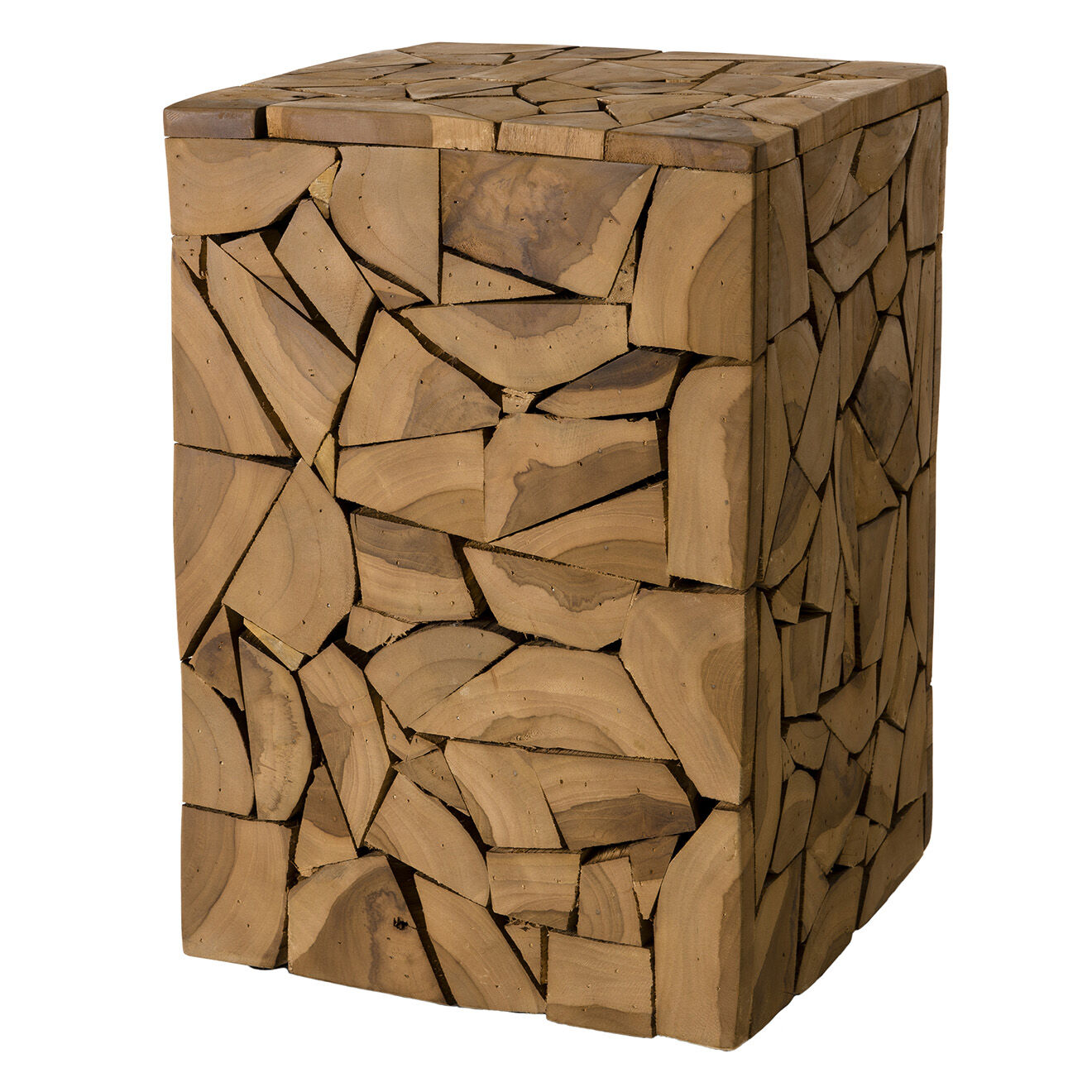 Macabane Table d'appoint carrée Suzy bois - 32x32x48 cm
