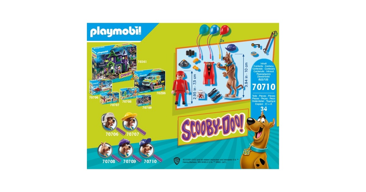 PLAYMOBILSCOOBY-DOO! - Avontuur met Ghost Clown Constructiespeelgoed  (70710)