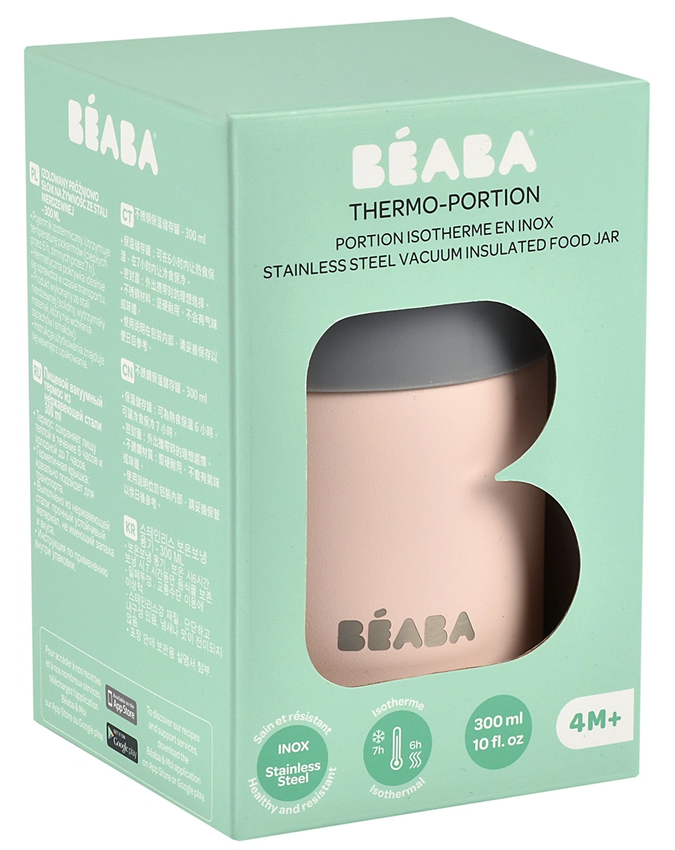 Edelstahl-Thermobehälter LUNCH (0,3L) dark grey/light pink