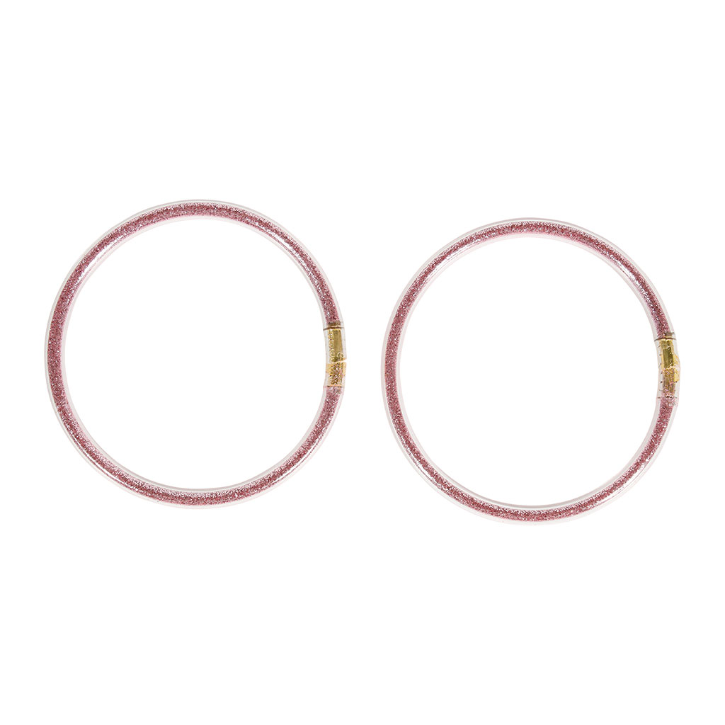 Lot de 2 bracelets enfant plastique roses D 7.5cm