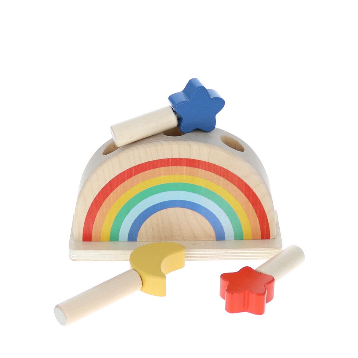 Jeu en bois Pop up arc en ciel Mercredi et Patati