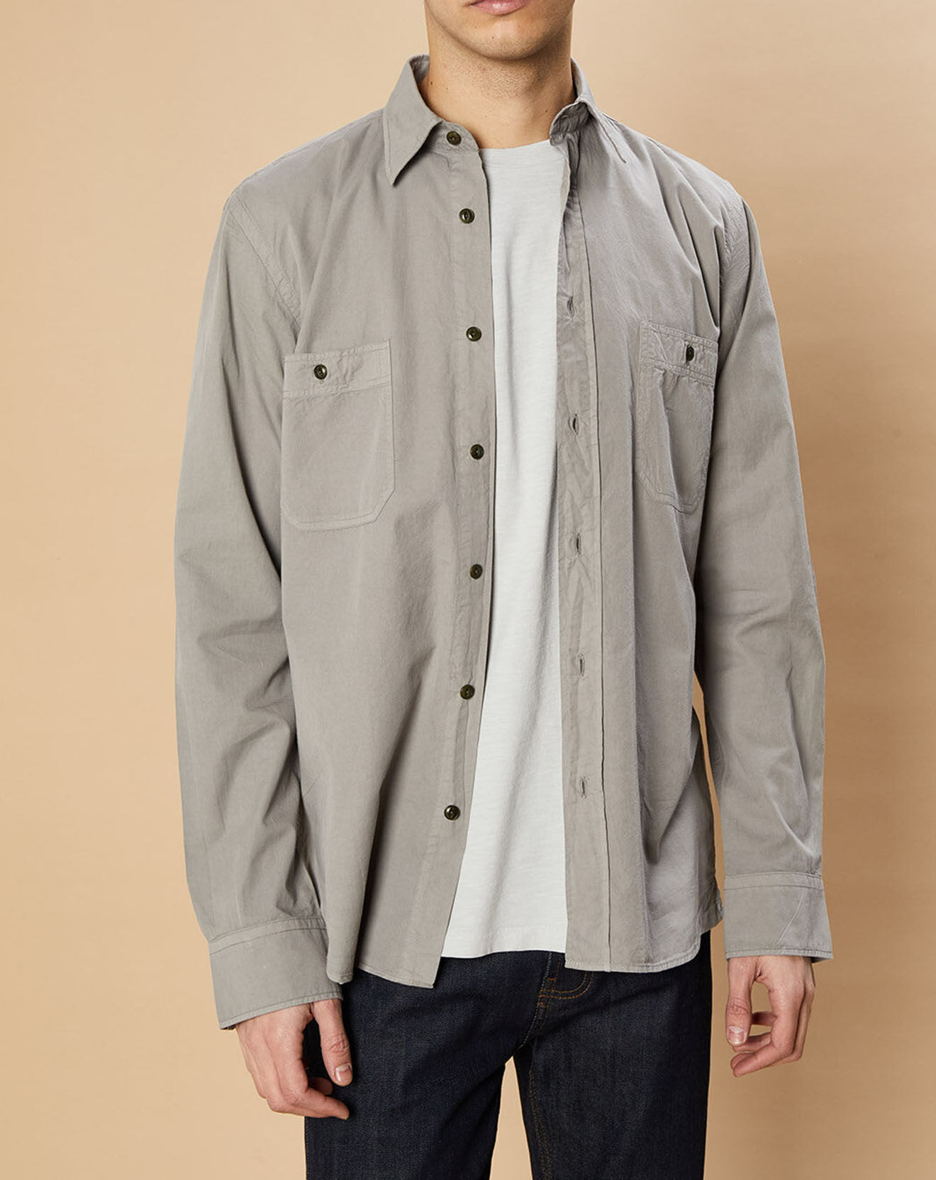Hartford Chemise Regular Pocket Pat sage