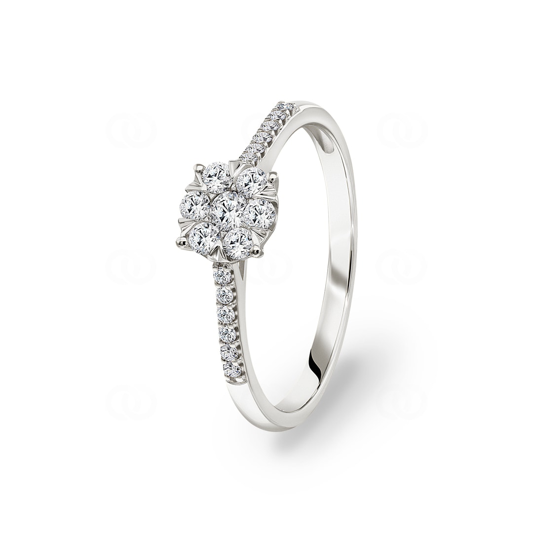 Verlobungsring 750/18 K Weissgold mit Diamanten 0.33 ct H/si by CHRISTIAN