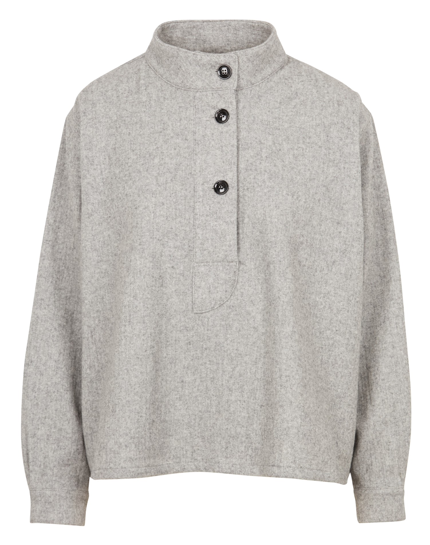 VIGO - Pull colmontant en laine mélangée| Gris