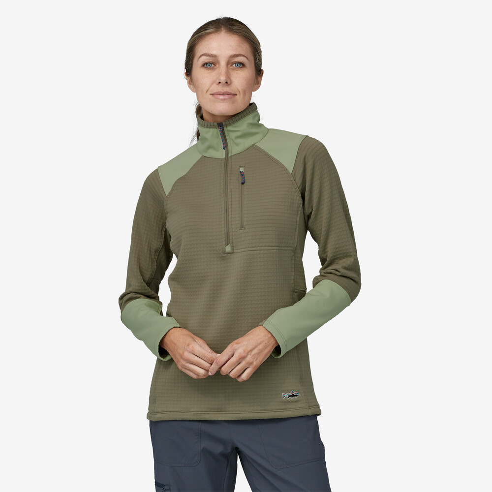 Damen Langarmshirt R1 Fitz Roy Trout 1/4-Zip