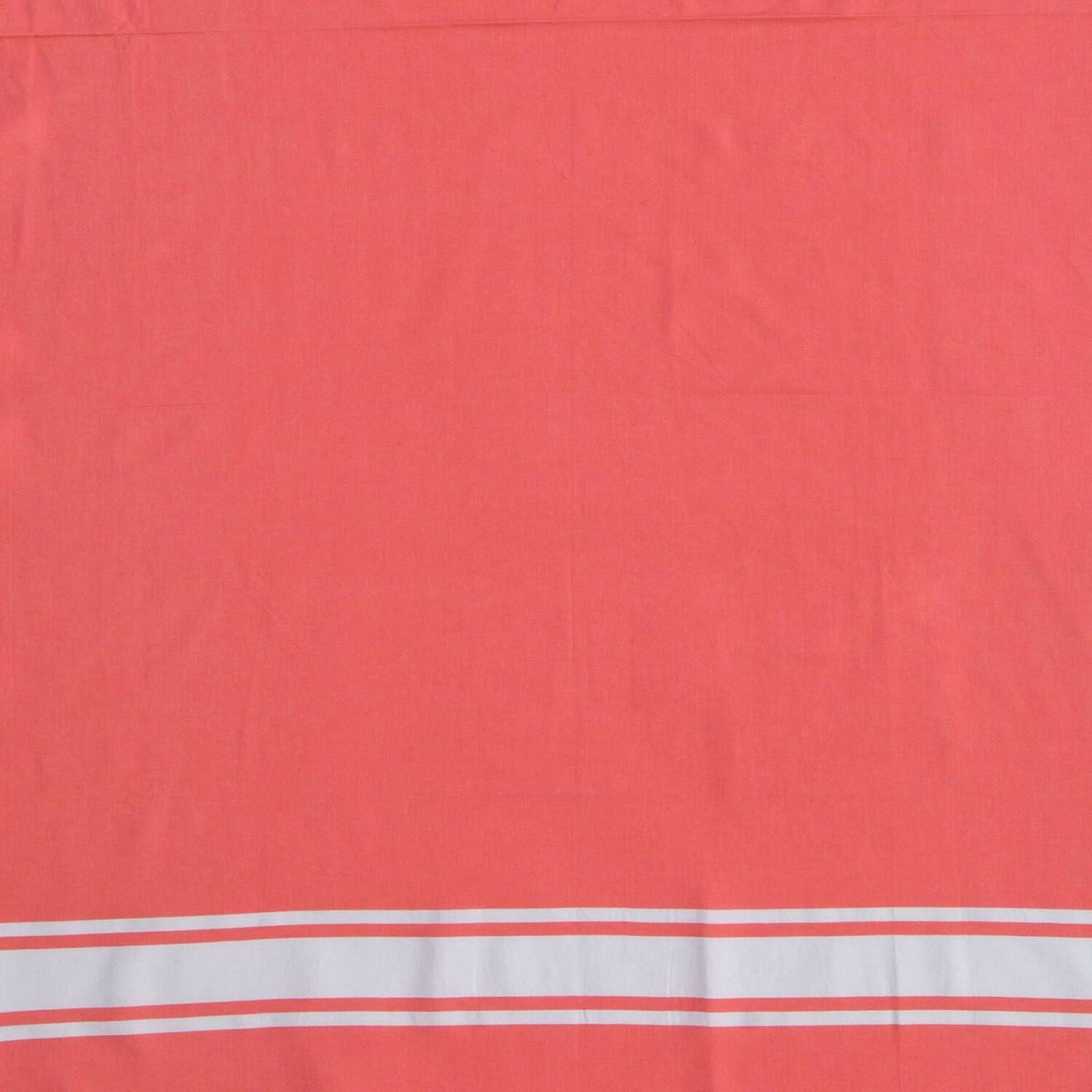 Febronie Fouta Traditionelle St Tropez orange corail/blanc - 100x200 cm