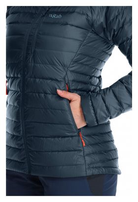 Doudoune Longue Femme RAB Microlight Alpine Bleu