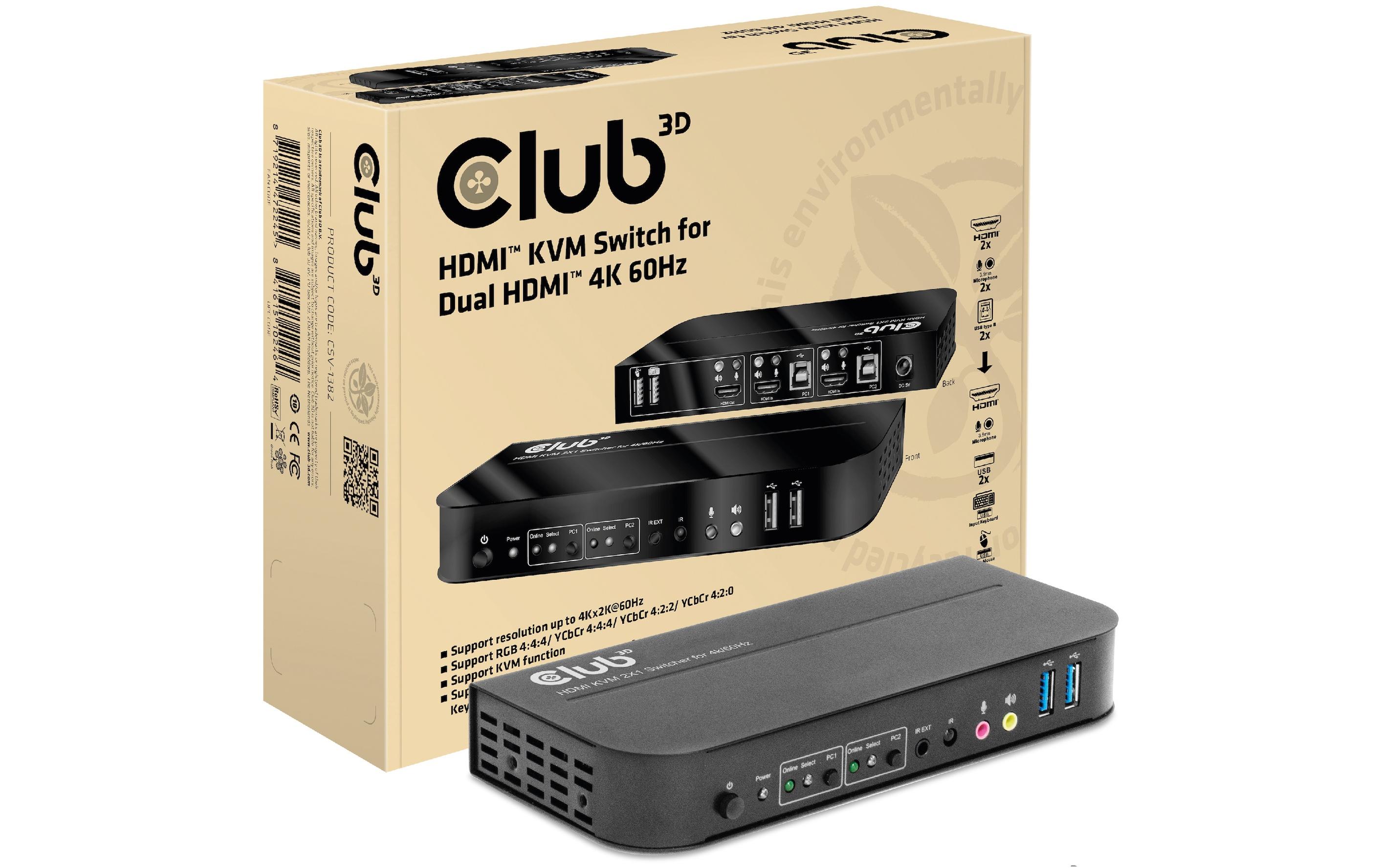 KVM Switch CSV-1382<br>HDMI-KVM-Switch für Dual-HDMI 4K
