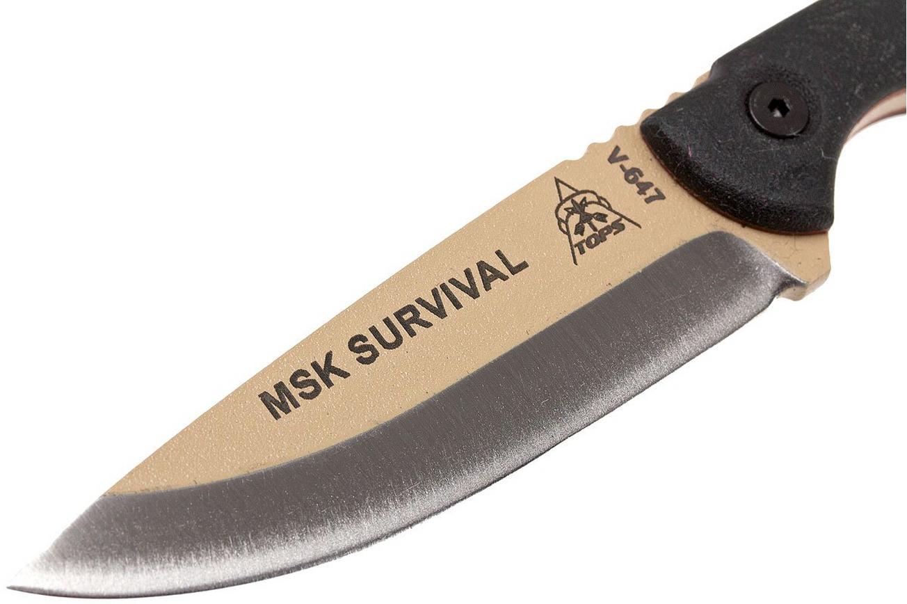 TOPS Knives Mini Scandi Survival mes, MSK-SURV