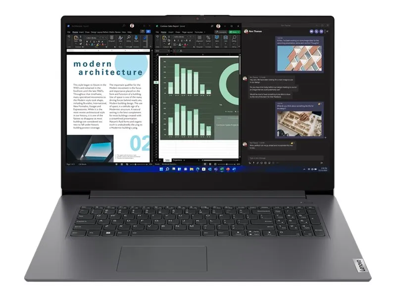 Lenovo V17 G4 IRU 83A2 - 180° hængselsdesign - Intel Core i3 - i3-1315U / op til 4.5 GHz - Win 11 Home - UHD Graphics - 8 GB RAM - 256 GB SSD NVMe - 17.3