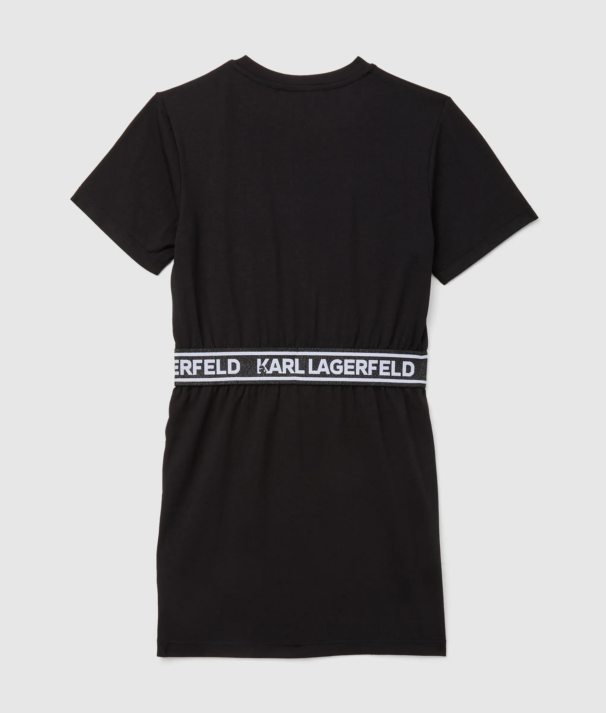 Meisjes T-shirtjurk met logo-tape