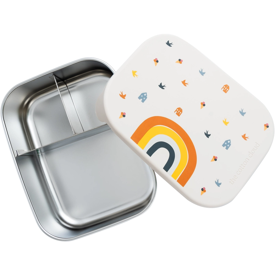 the cotton cloud Lunchbox Rainbow Stainless aus Edelstahl rosa