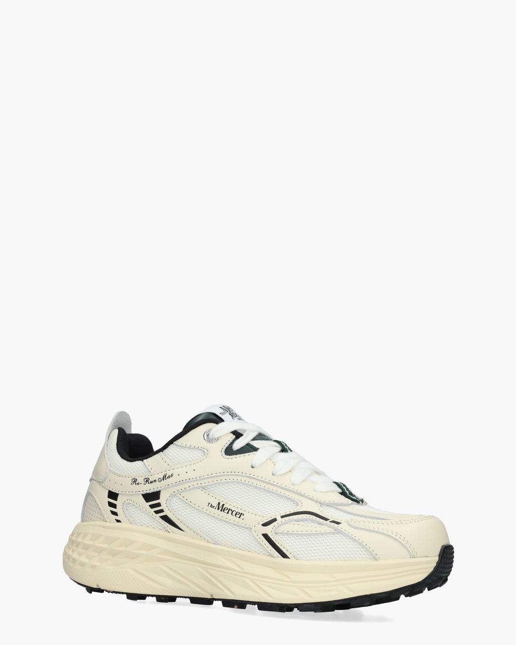 Mercer Amsterdam The Re-Run Max Nappa Off-White/Zwart Damessneakers