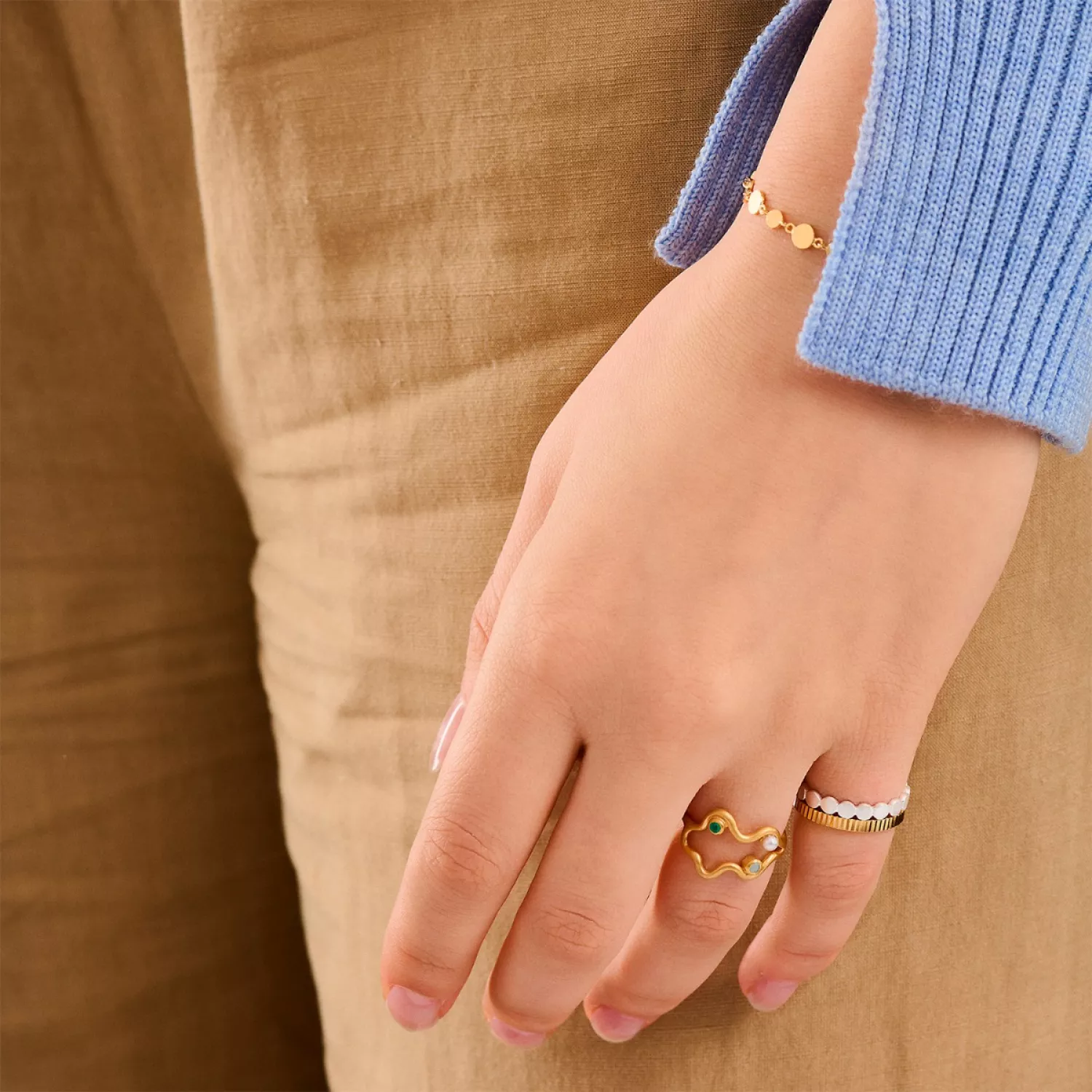 Pernille Corydon Cove Ring 18 kt. Forgyldt Sølv r-116-gp