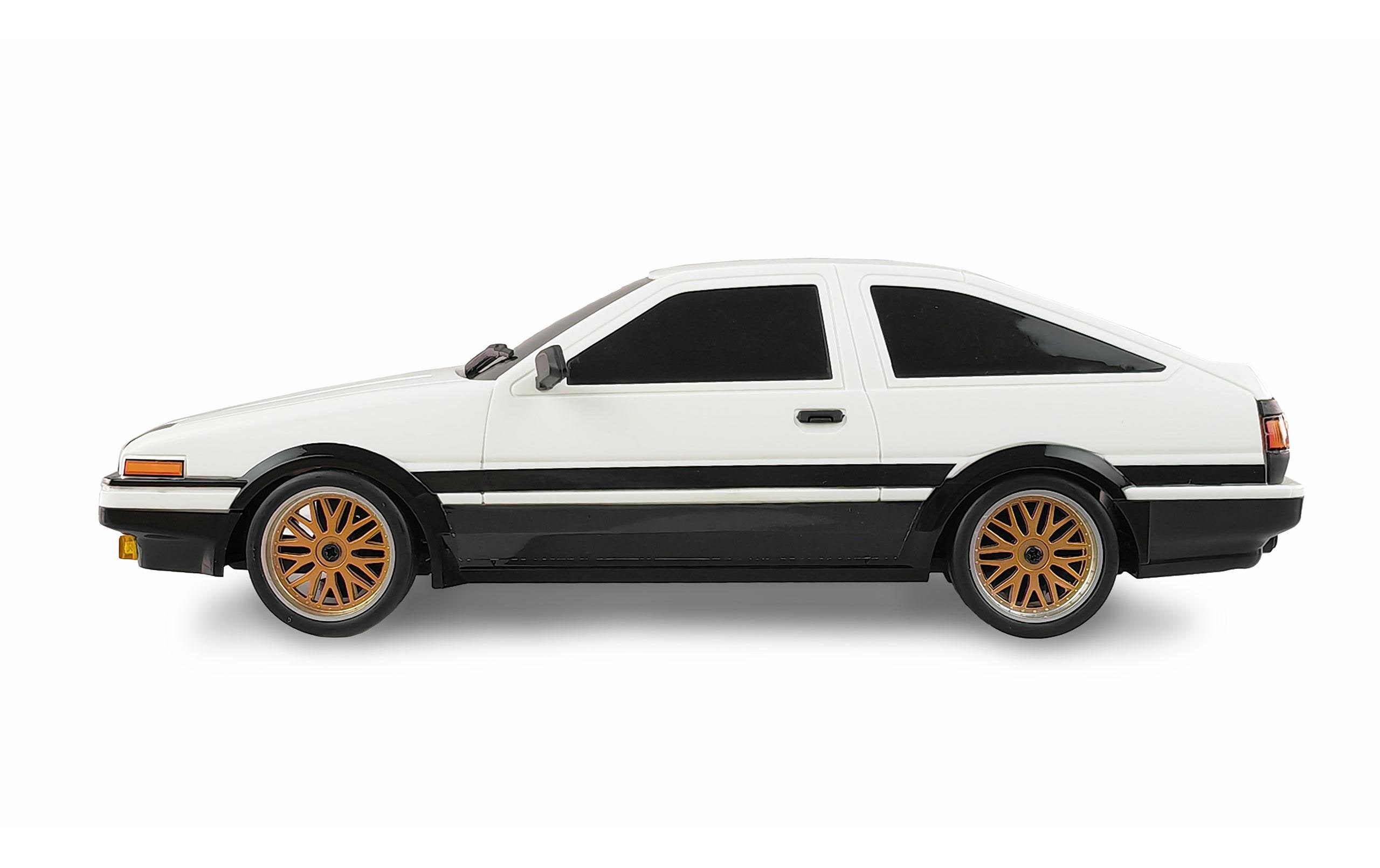 Drift AE86 Sprinter Trueno RWD, Weiss, RTR, 1:18Kleiner JDM Drifter mit Heckantrieb